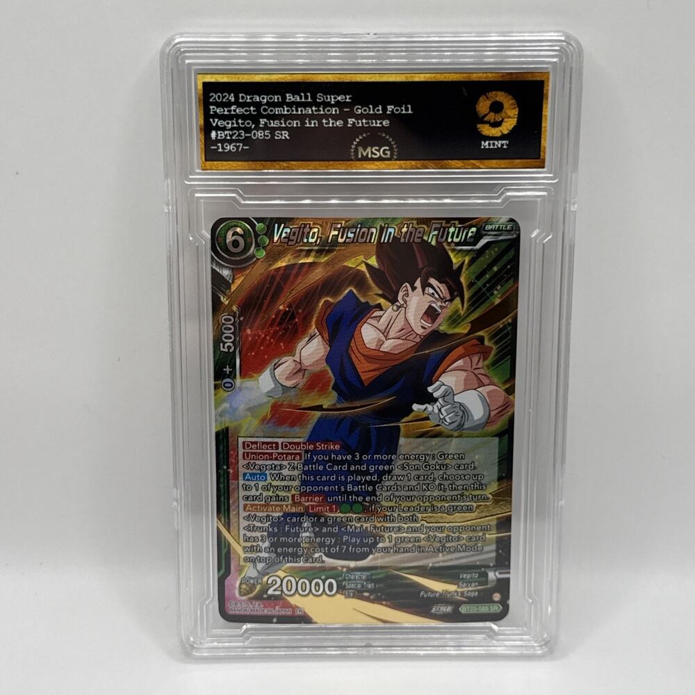 Dragon Ball Super Card Game Vegito Fusion In The Future BT23-085 SR Graded 9